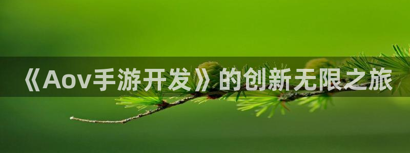 恩佐娱乐1：《Aov手游开发》的创新无限之旅